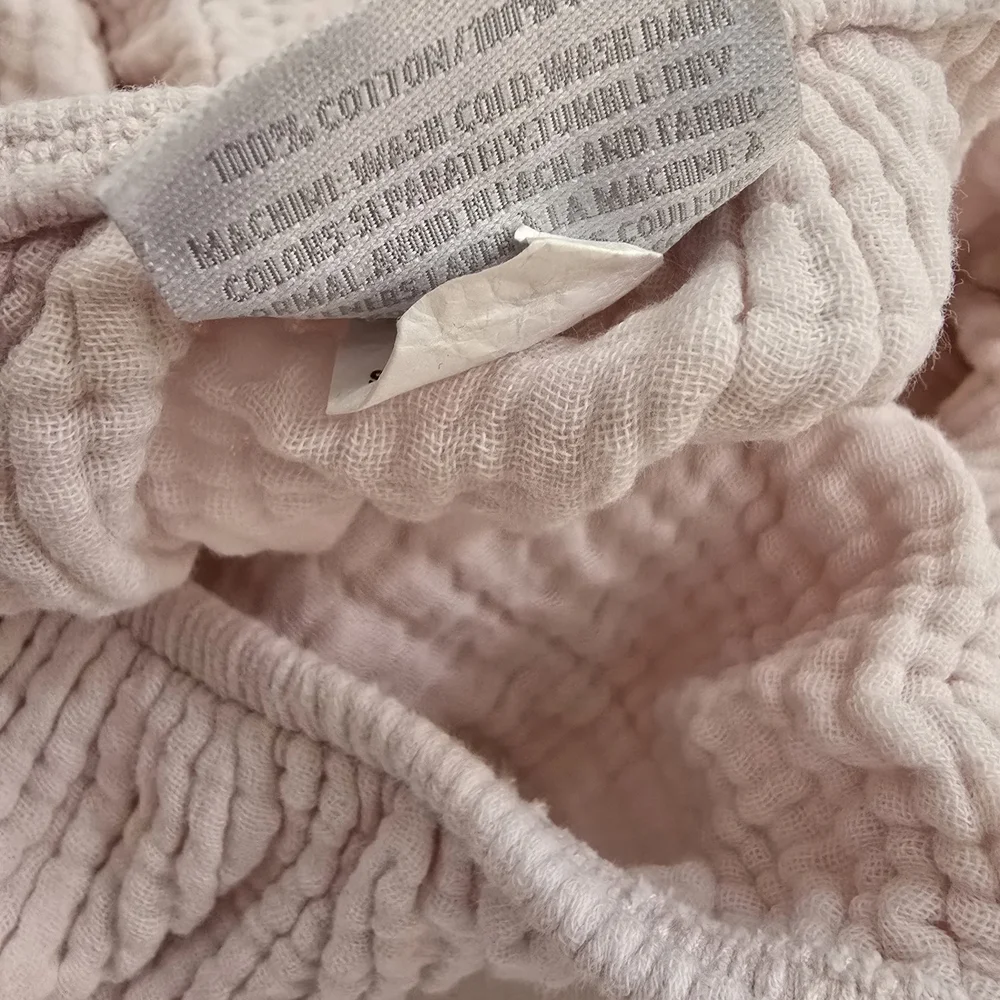 Restoration Hardware Baby Child Petal Pink Crib Sheet Featherlight Cotton Gauze